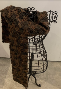 Brown/Dark Brown Crochet Scarf
